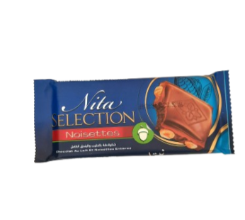 Chocolat au lait Nita Sélection Bifa- Noisettes entières -85g