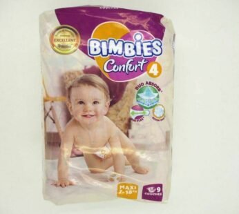 Couches bébé BIMBIES – CONFORT -N4 – 9pcs