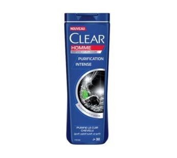 Shampooing anti-pelliculaire Clear Homme – Purification intense – au charbon actif et menthe – 360ml