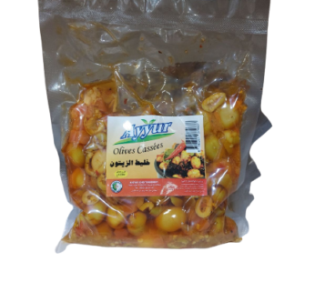 Olives Cassées Ayyur – piquant – 400g