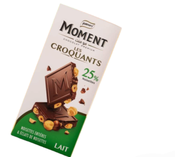 Chocolat au lait Moment – Les Croquants – 25% noisettes entières et éclats de noisettes