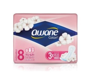Serviettes Hygiénique Awane Cotton – Longue – 8pcs