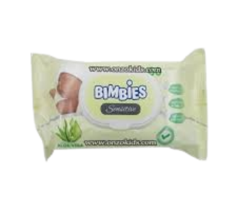 Lingettes Bimbies – Sensitive – 60 pcs