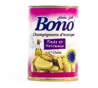 Champignons émincés Bono – pieds et morceaux- 400g