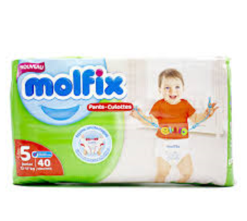Couches culottes bébé Molfix Pants – N5 – 40pcs